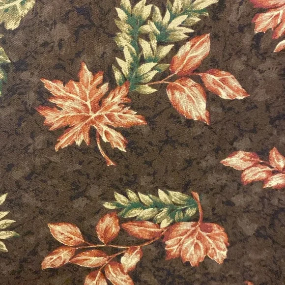 Autumn Leaf Pattern Brown Fall Maxi Skirt - Picture 4 of 4